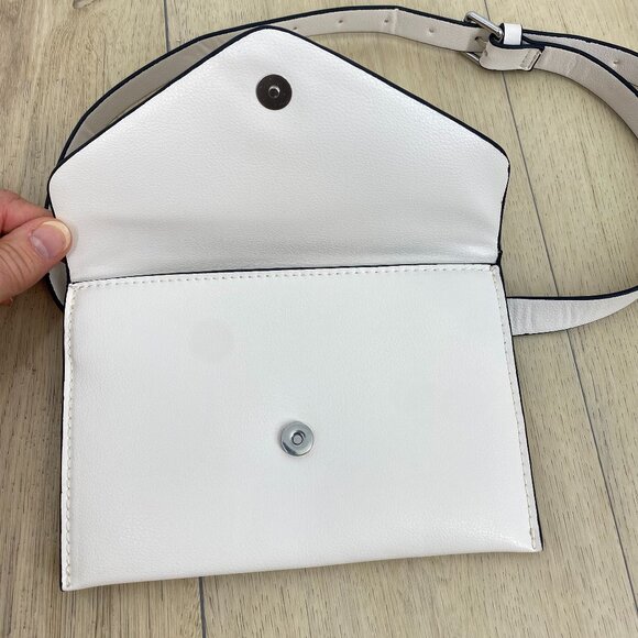 Zara Ecru Envelope Belt Bag With Mother Of Pearl Detail - Picture 4 of 7